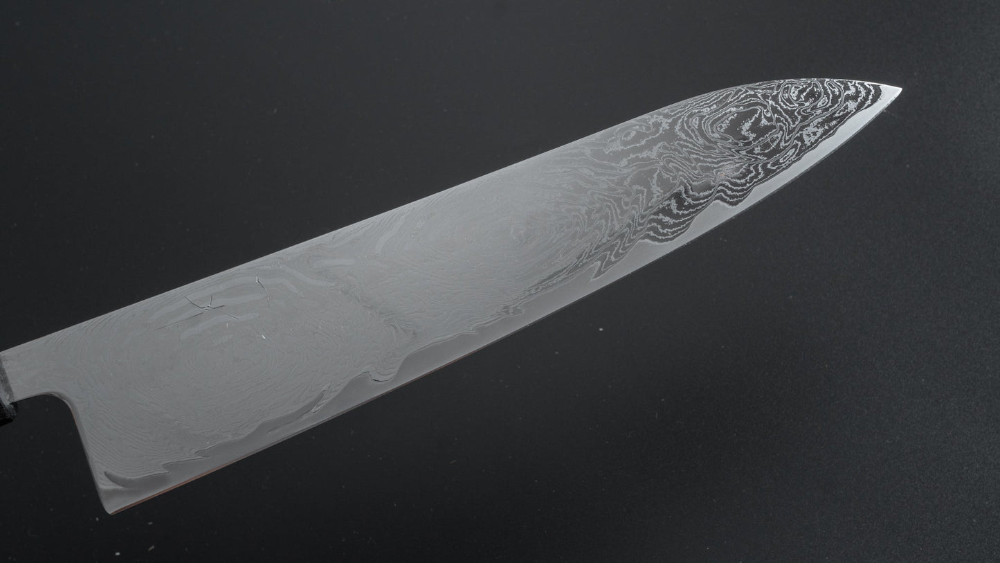 Hitohira Futana Nickel Damascus Gyuto 240mm Tagayasan Handle - HITOHIRA