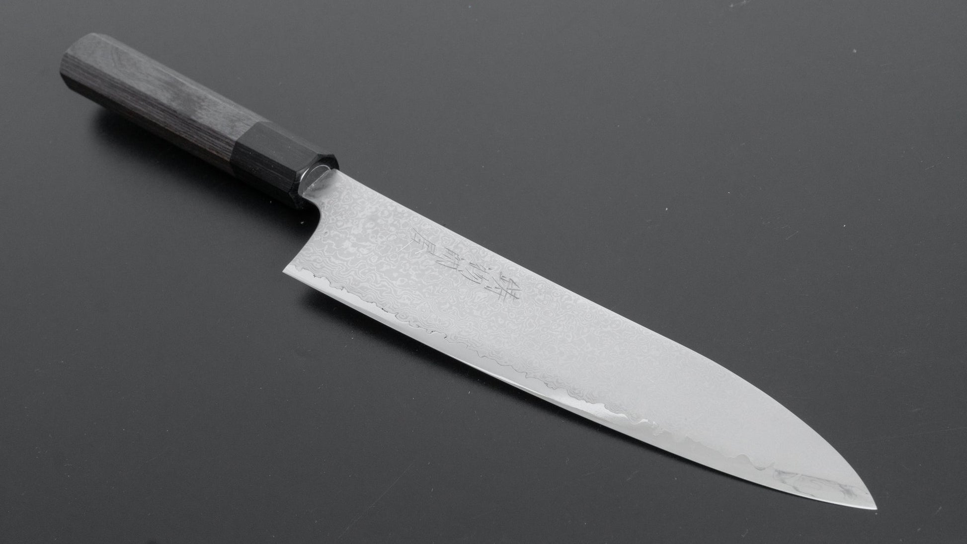 Hitohira Imojiya TH Damascus Gyuto 210mm Pakka Handle (Gray) - HITOHIRA