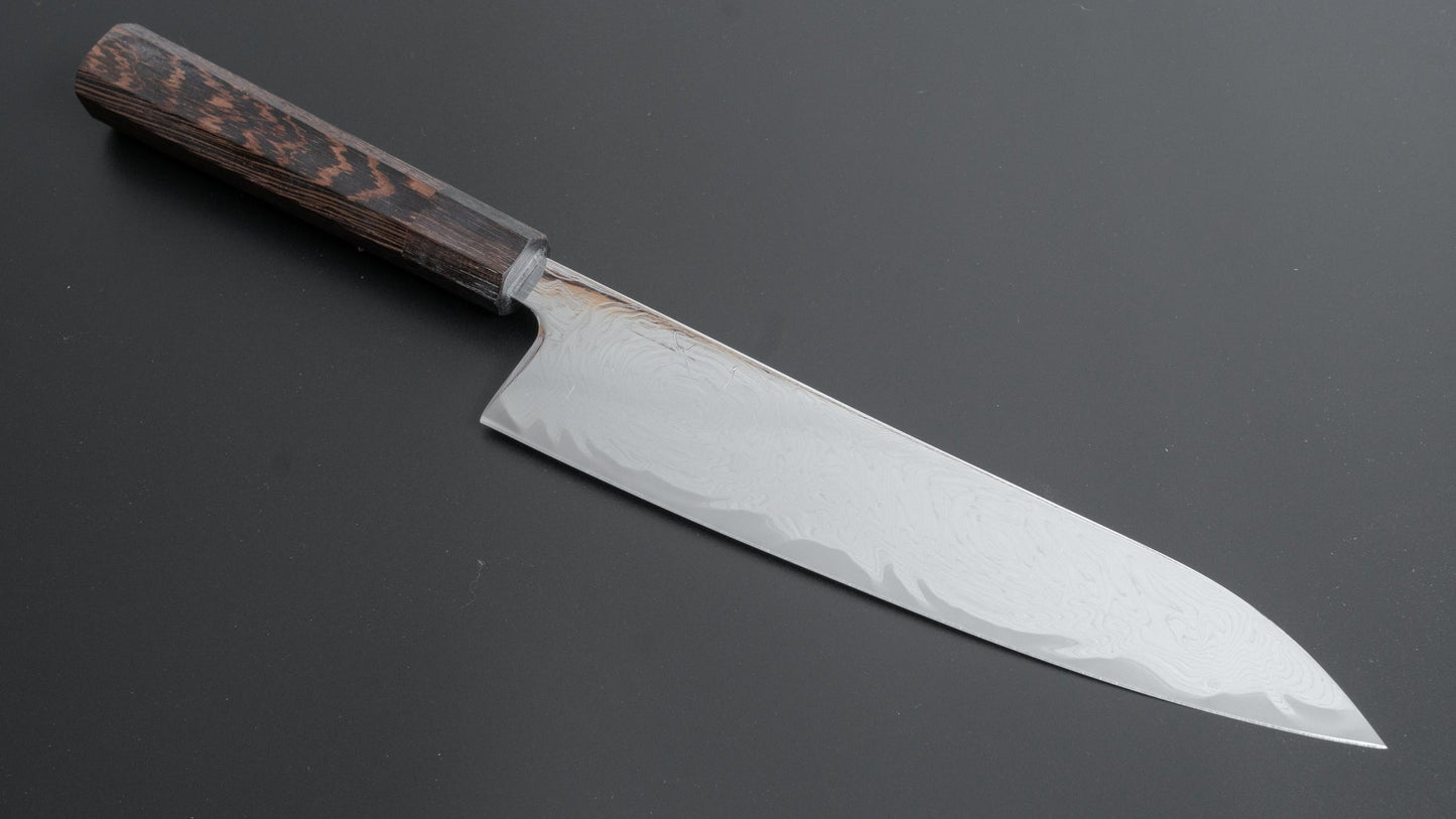 Hitohira Futana Nickel Damascus Gyuto 210mm Tagayasan Handle - HITOHIRA