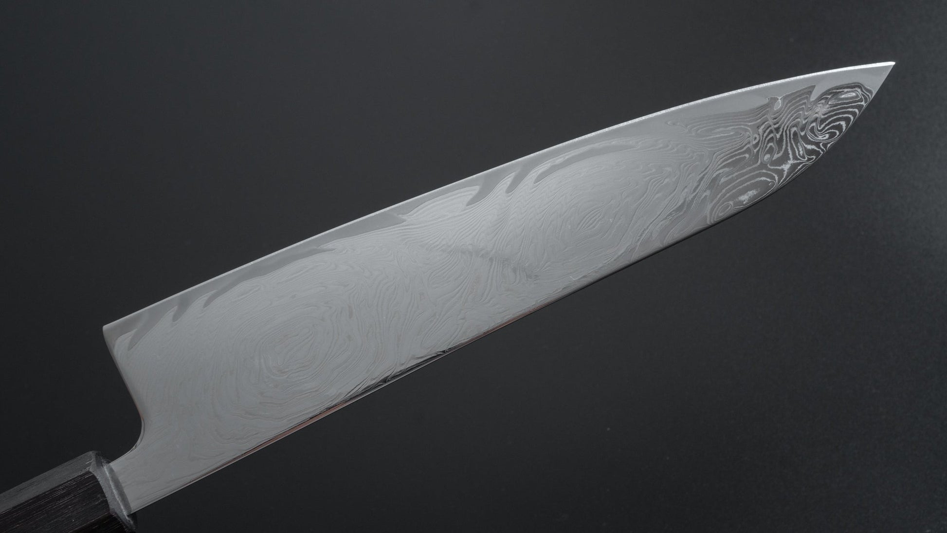 Hitohira Futana Nickel Damascus Gyuto 210mm Tagayasan Handle - HITOHIRA