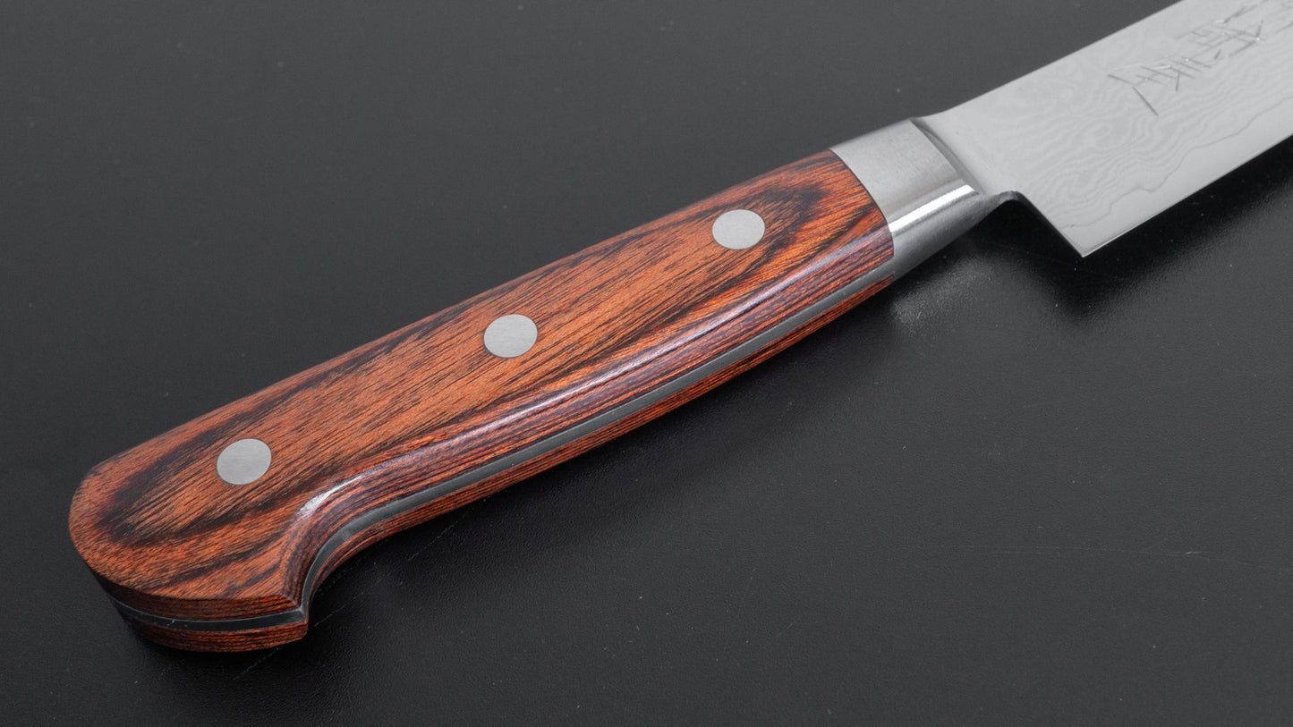 Hitohira Imojiya ST Damascus Petty 120mm Imitation Mahogany Handle - HITOHIRA