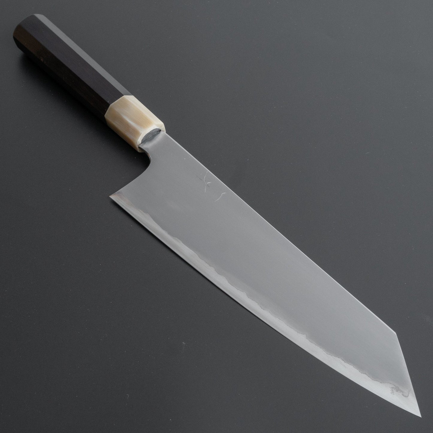 Hitohira Togashi White #1 Stainless Clad Kasumi Kiritsuke Gyuto 240mm Ebony Handle - HITOHIRA