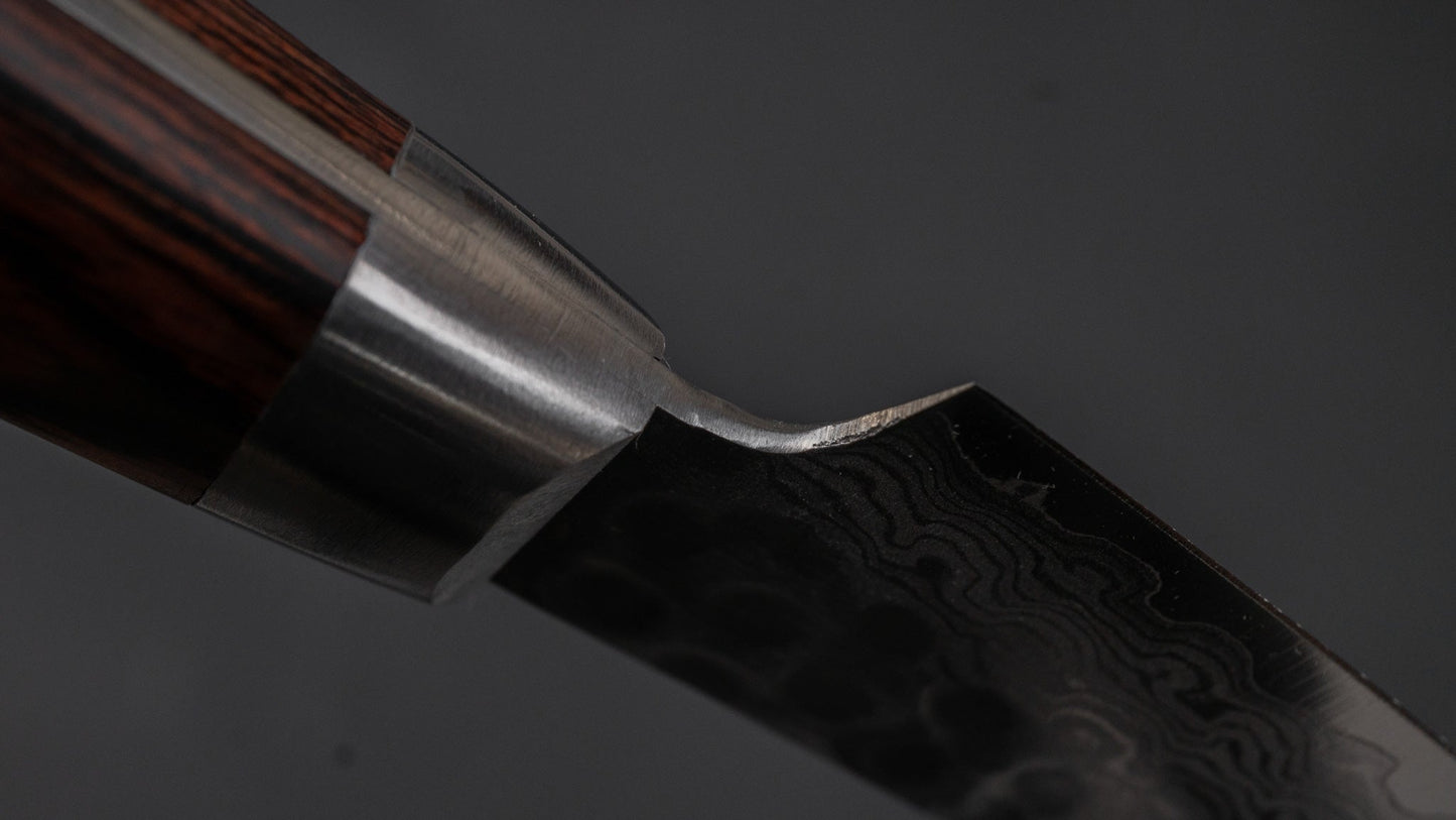 Hitohira HG Tsuchime Damascus Paring 85mm Imitation Mahogany Handle | HITOHIRA