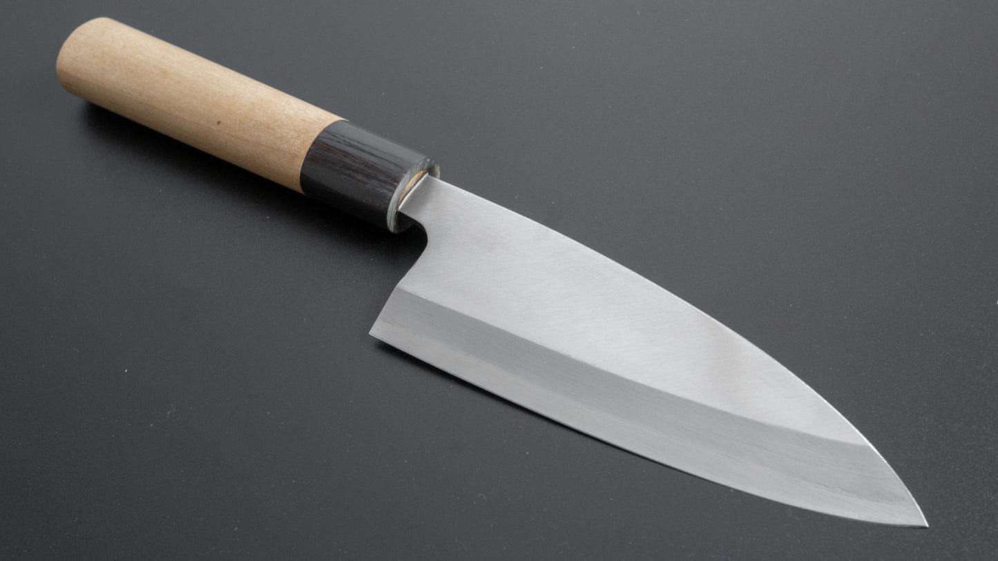 Mumei Stainless Deba 120mm Ho Wood Handle (Thin) - HITOHIRA