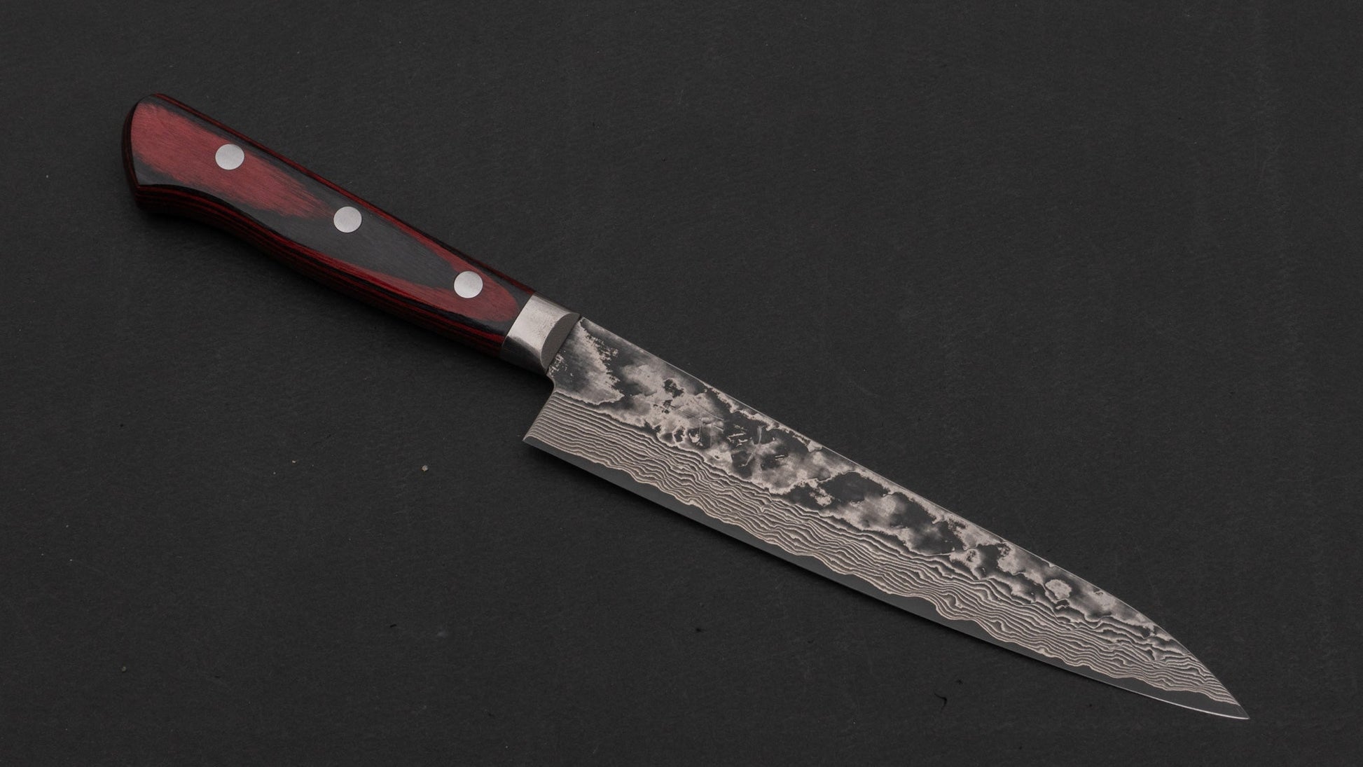 Hitohira VG-10 Nickel Damascus Petty 150mm Pakka Handle | HITOHIRA