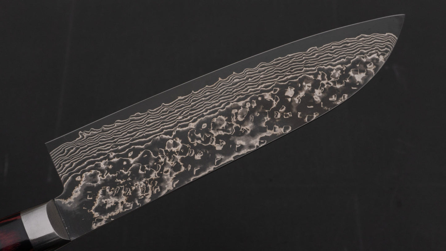 Hitohira VG-10 Nickel Damascus Santoku 180mm Pakka Handle | HITOHIRA