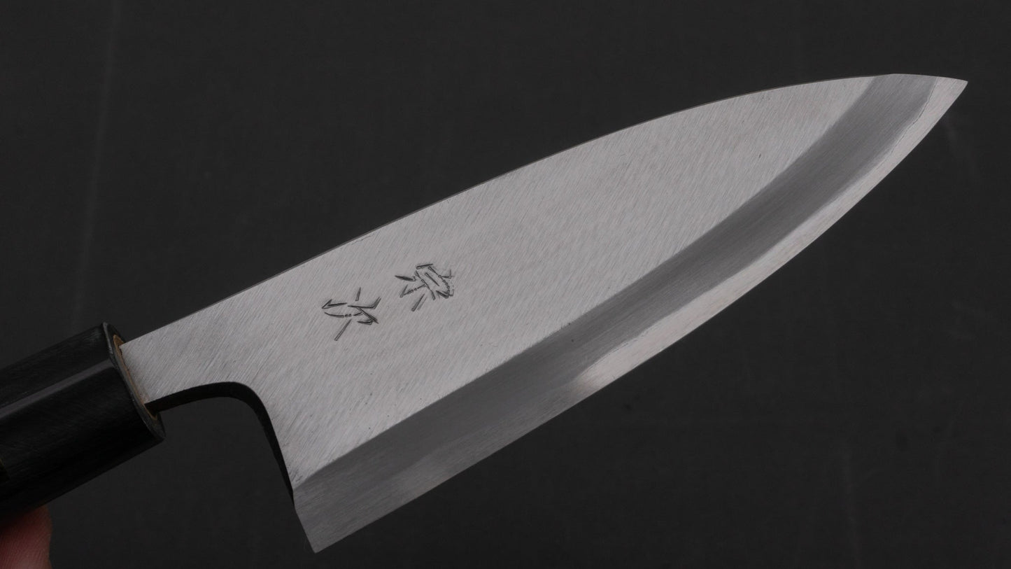 Morihei Munetsugu White #2 Deba 135mm Ho Wood Handle (Fine Finish) | HITOHIRA