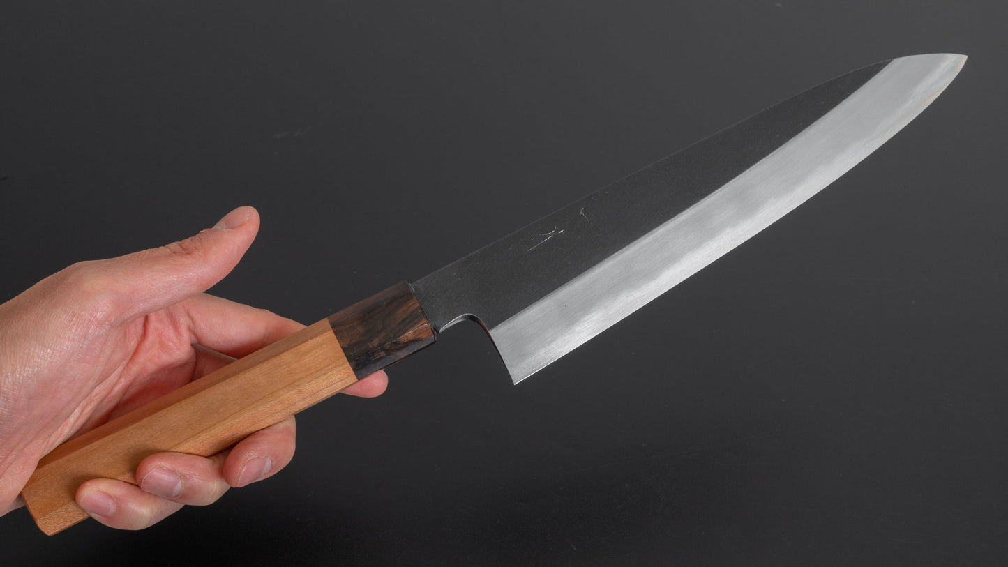 Hitohira Kikuchiyo Kyuzo White #2 Kurouchi Gyuto 210mm Cherry Wood Handle - HITOHIRA