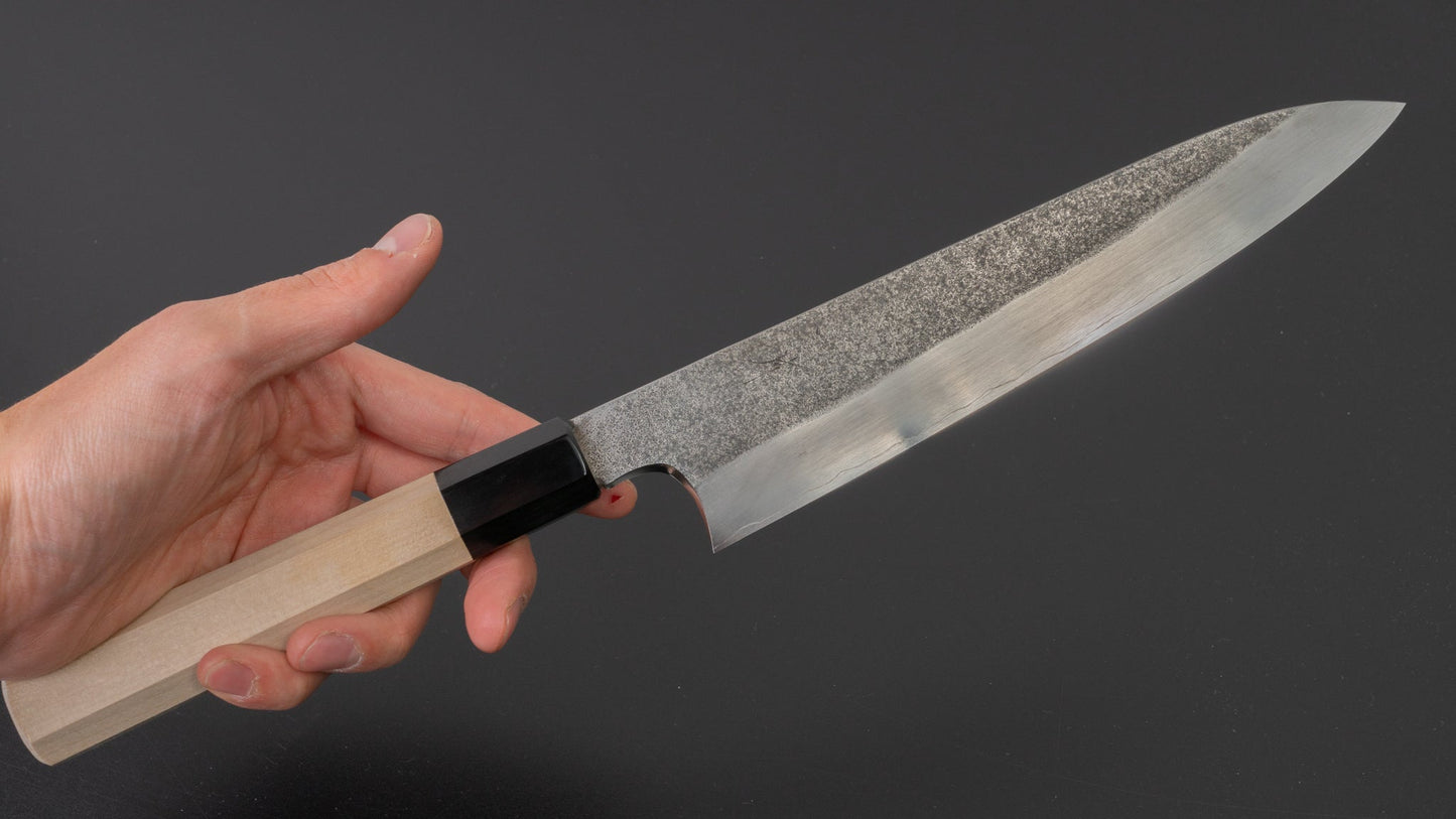 Hitohira Kikuchiyo Rikichi Kurouchi Silver #3 Gyuto 210mm Ho Wood Handle | HITOHIRA