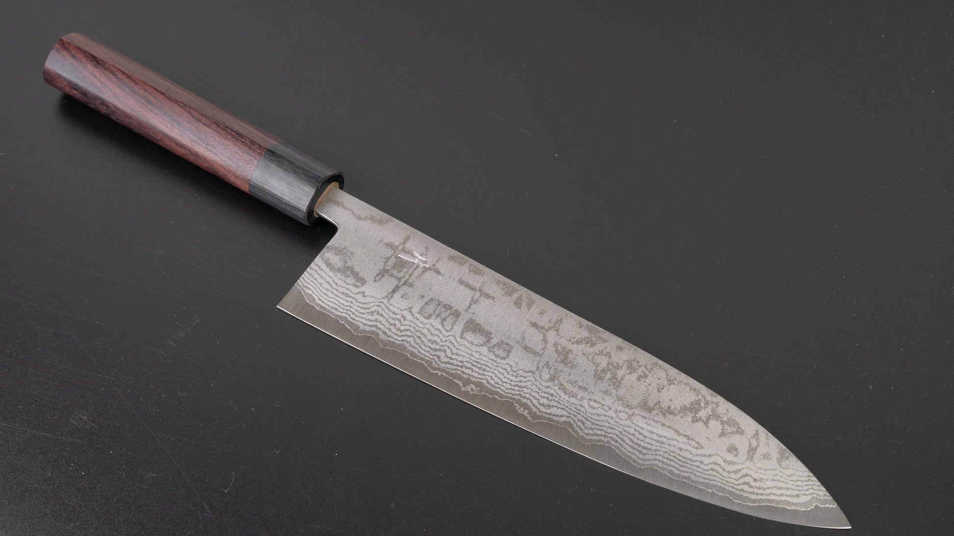 Hitohira Setsu Forged VG-10 Damascus Gyuto 210mm Rosewood Handle | HITOHIRA