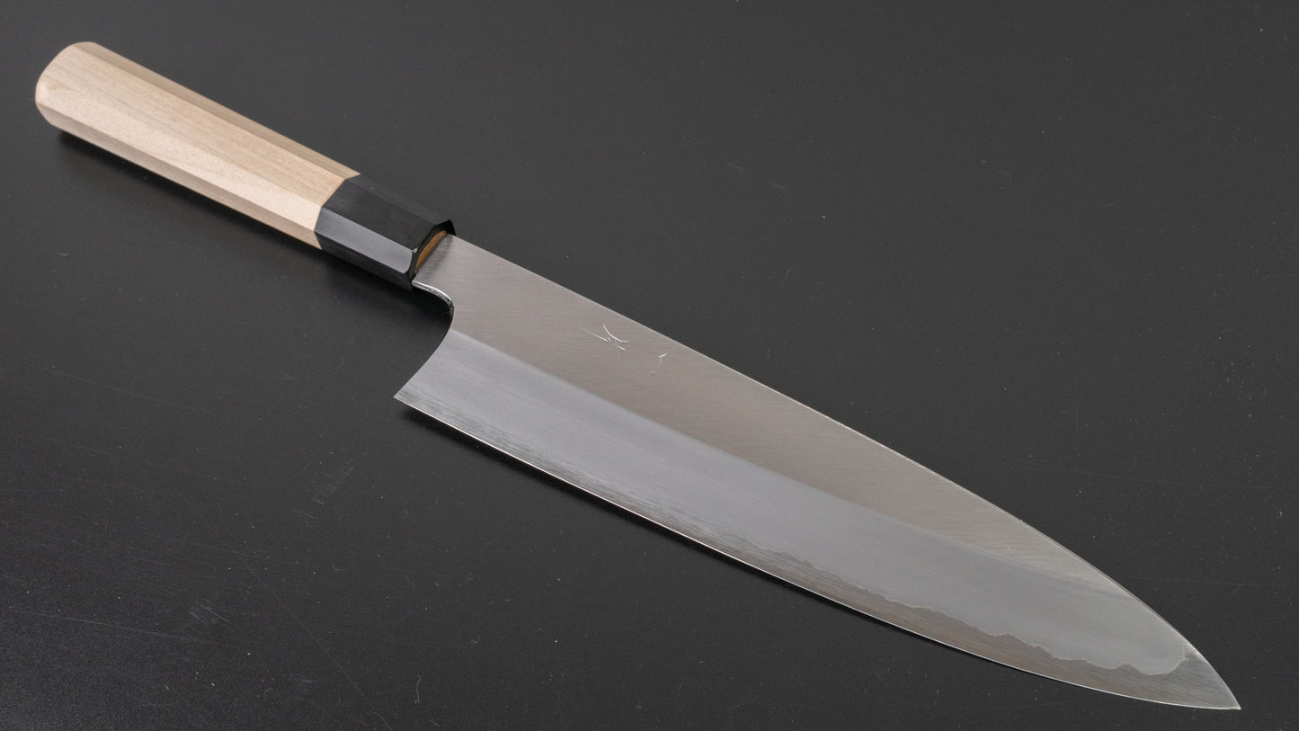 Hitohira Togashi White #1 Stainless Clad Gyuto 240mm Ho Wood Handle | HITOHIRA