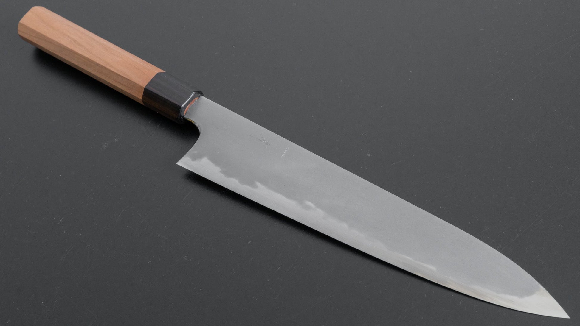 Hitohira Kikuchiyo Yohei Blue #2 Kasumi Gyuto 240mm Cherry Wood Handle - HITOHIRA