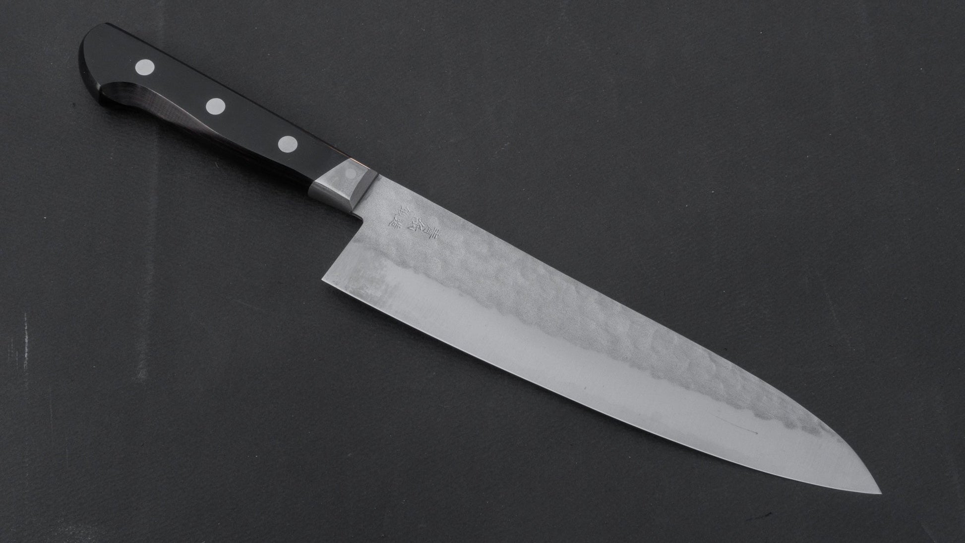 Mumei NOS Blue #2 Stainless Clad Gyuto 210mm Pakka Handle | HITOHIRA