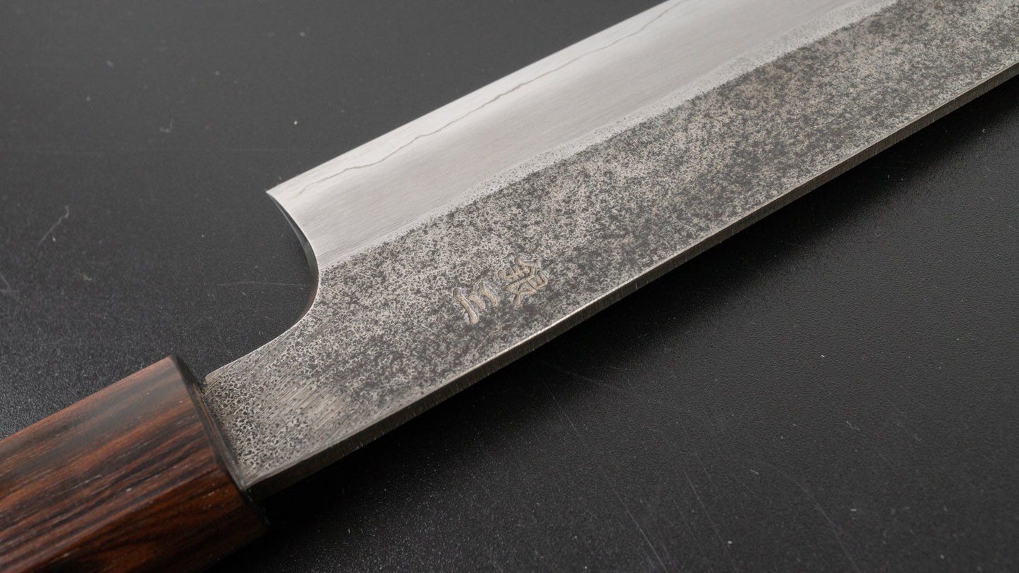 Hitohira Kikuchiyo Rikichi Kurouchi Silver #3 Gyuto 210mm Cherry Wood Handle | HITOHIRA