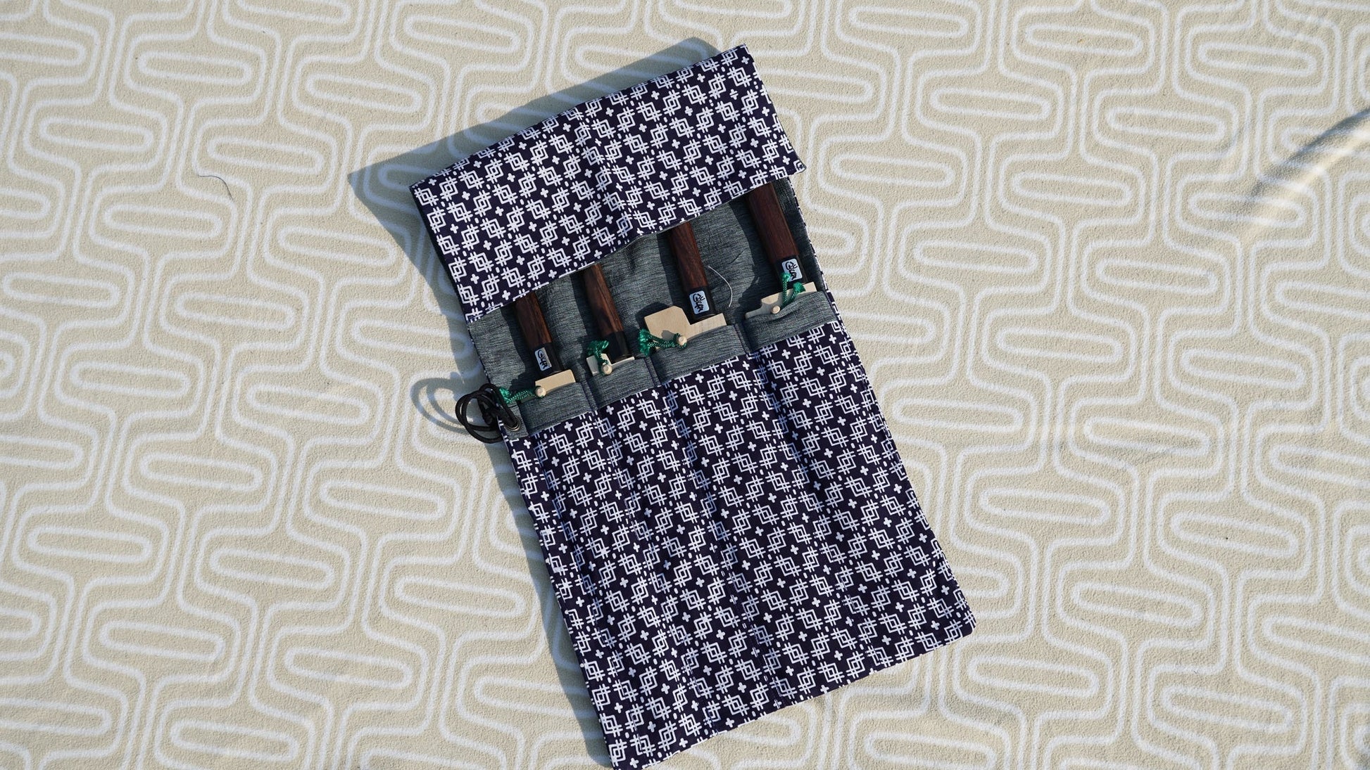 Hitohira Kimono Knife Roll Small (4 Pocket) | HITOHIRA