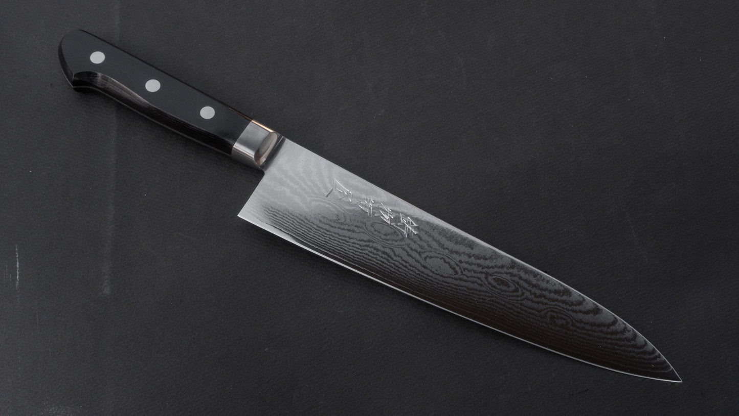 Hitohira Imojiya Kuma 33 layers Damascus VG10 Gyuto 210mm Pakka Handle | HITOHIRA