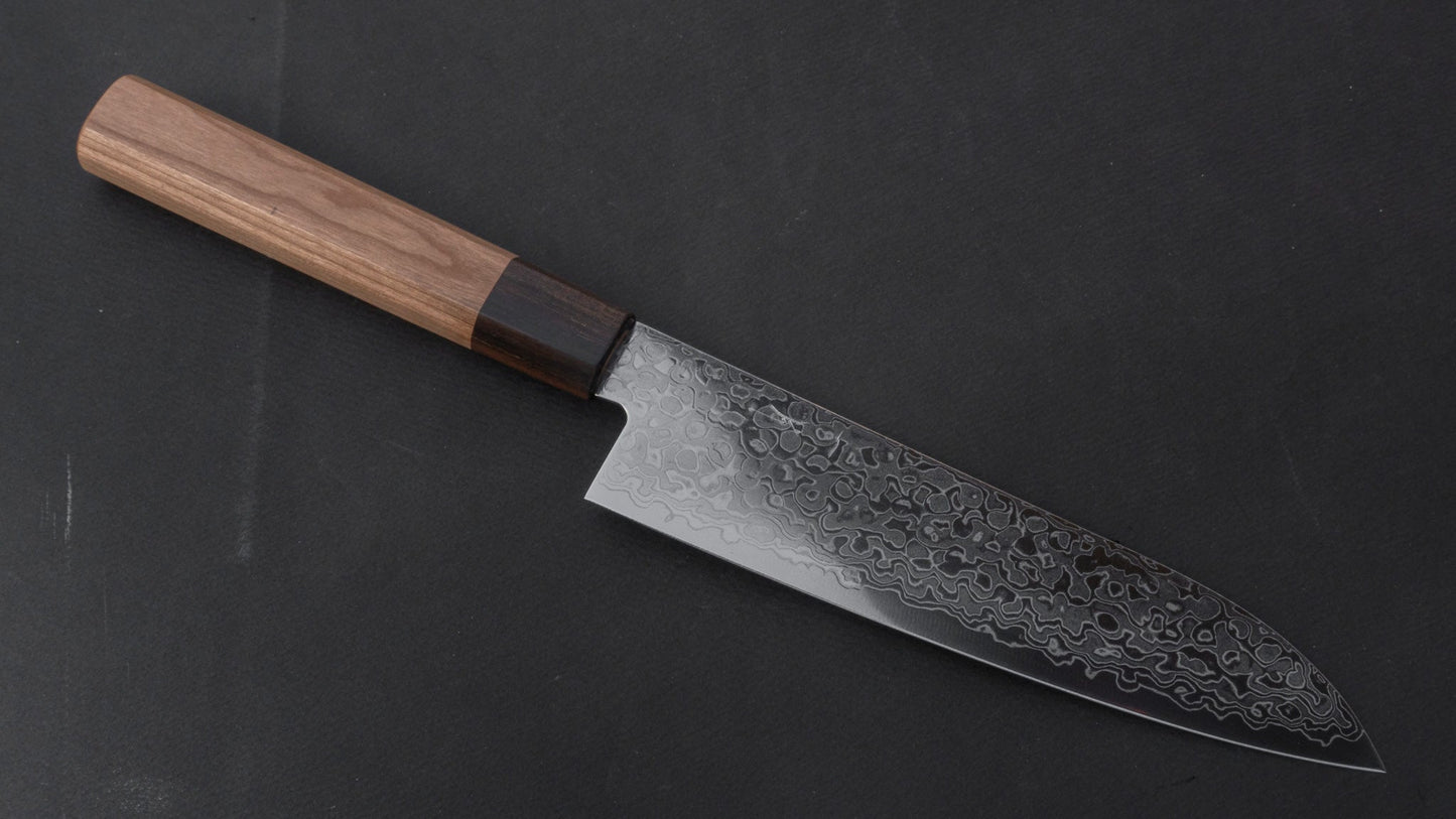 Hitohira HG Damascus Santoku 185mm Cherry Wood Handle | HITOHIRA