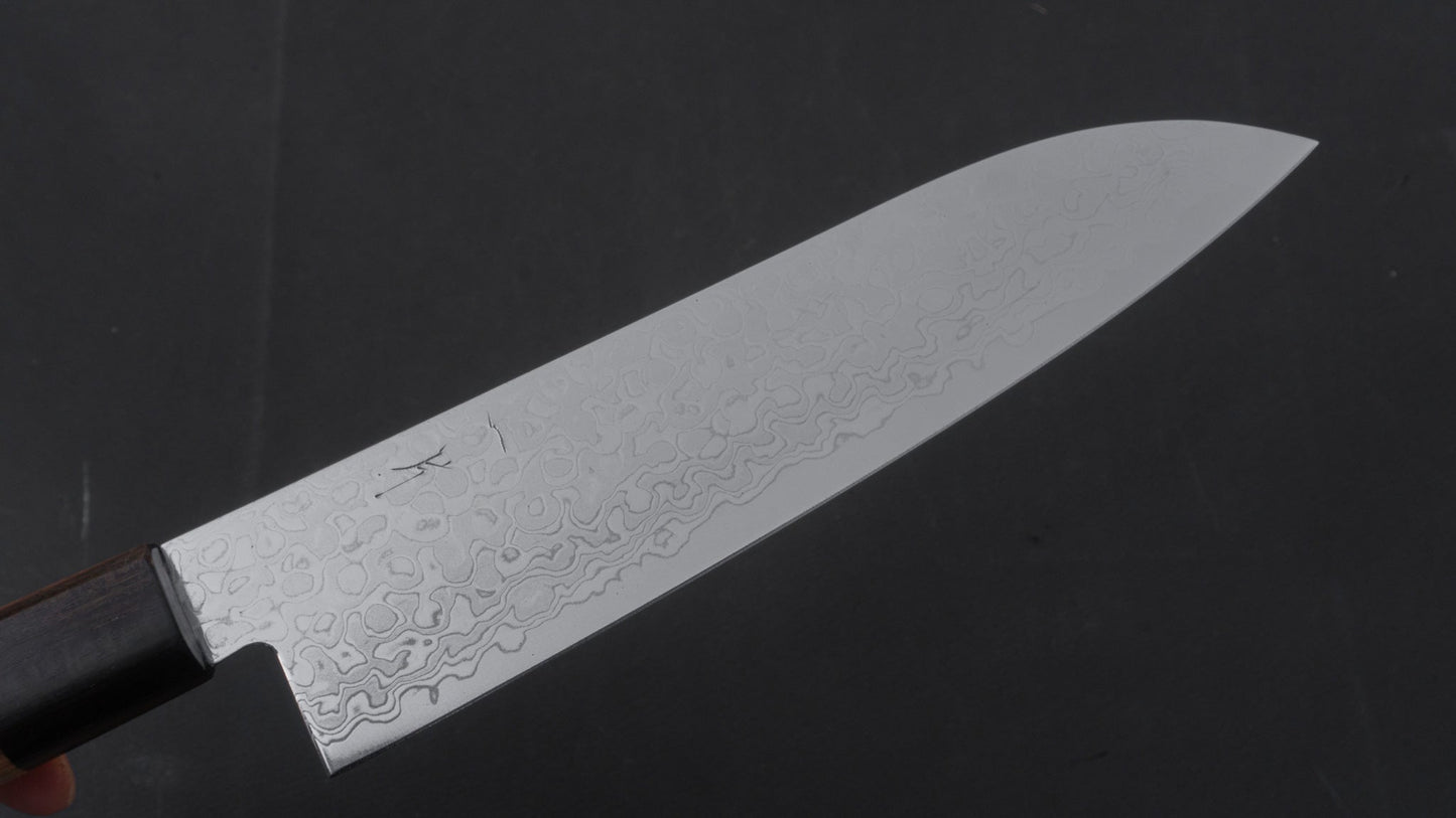 Hitohira HG Damascus Santoku 185mm Cherry Wood Handle | HITOHIRA