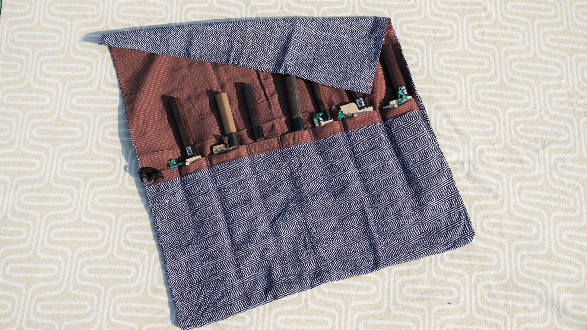 Hitohira Kimono Knife Roll Large (8 Pocket) - HITOHIRA