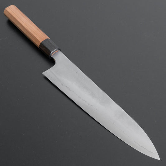 Hitohira Kikuchiyo Yohei Ginsan Kasumi Gyuto 240mm Cherry Wood Handle - HITOHIRA