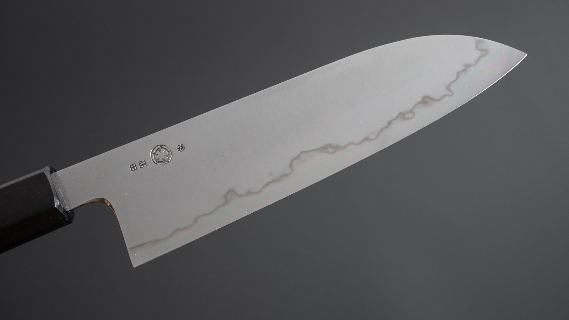 Takada no Hamono White #1 Suiboku Santoku 180mm Rosewood Handle - HITOHIRA