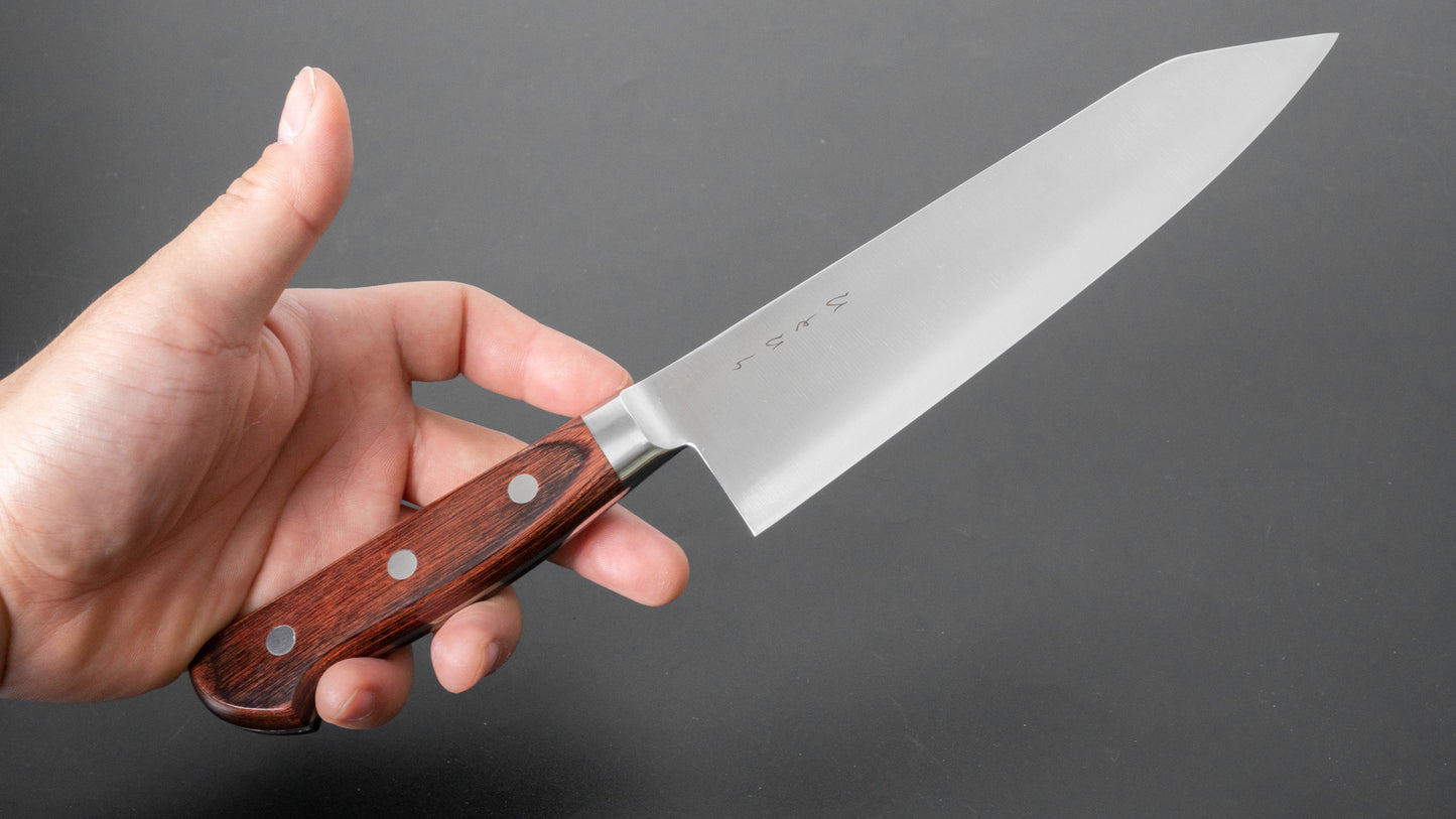 Hitohira KH Stainless Bunka 180mm Imitation Mahogany Handle - HITOHIRA