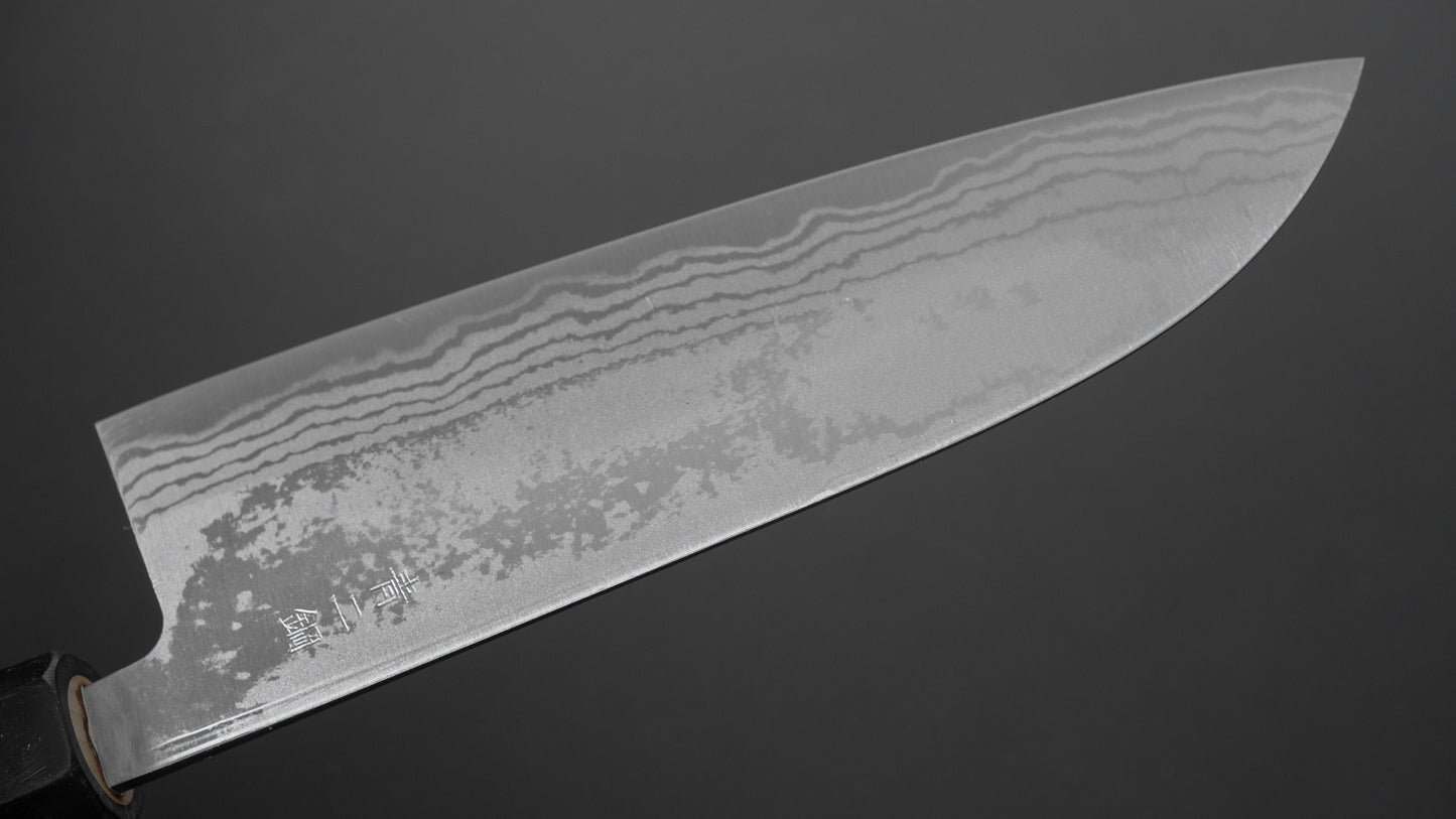 Hitohira GR Blue #2 Damascus Santoku 165mm Ho Wood Handle - HITOHIRA