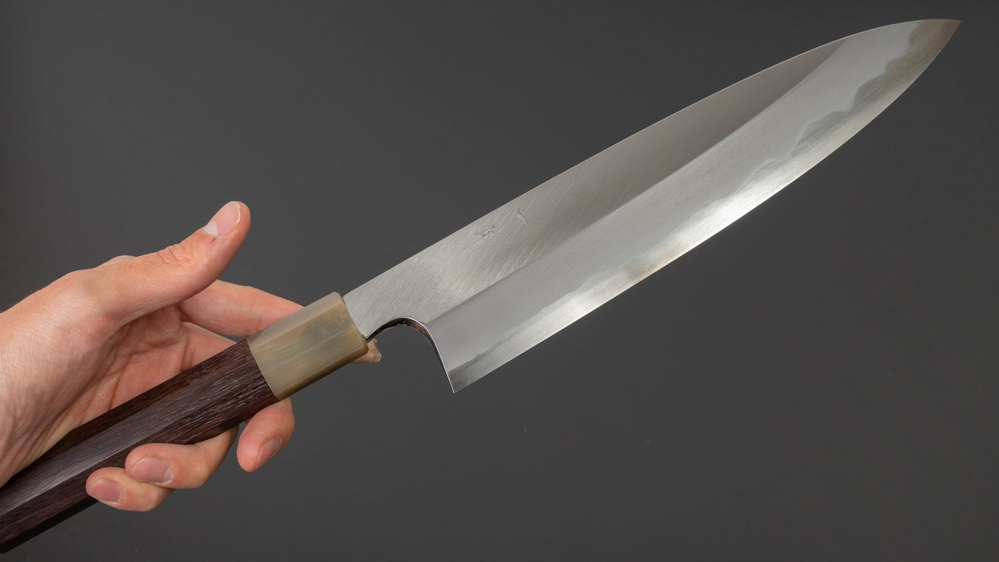 Hitohira Togashi Blue #1 Single Bevel Gyuto 240mm Taihei Rosewood Handle (Saya) | HITOHIRA