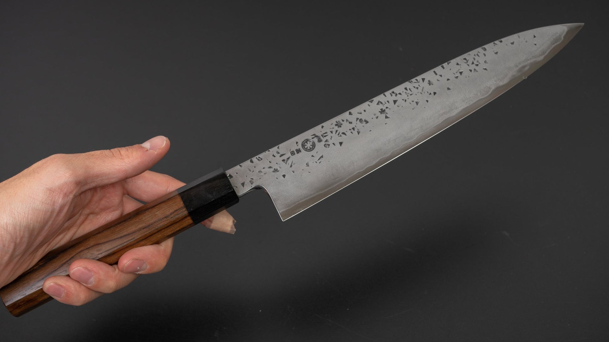 Takada no Hamono White #2 Suiboku Reika Gyuto 240mm Rosewood Handle (Thicker/ Shiraki Blacksmith) | HITOHIRA