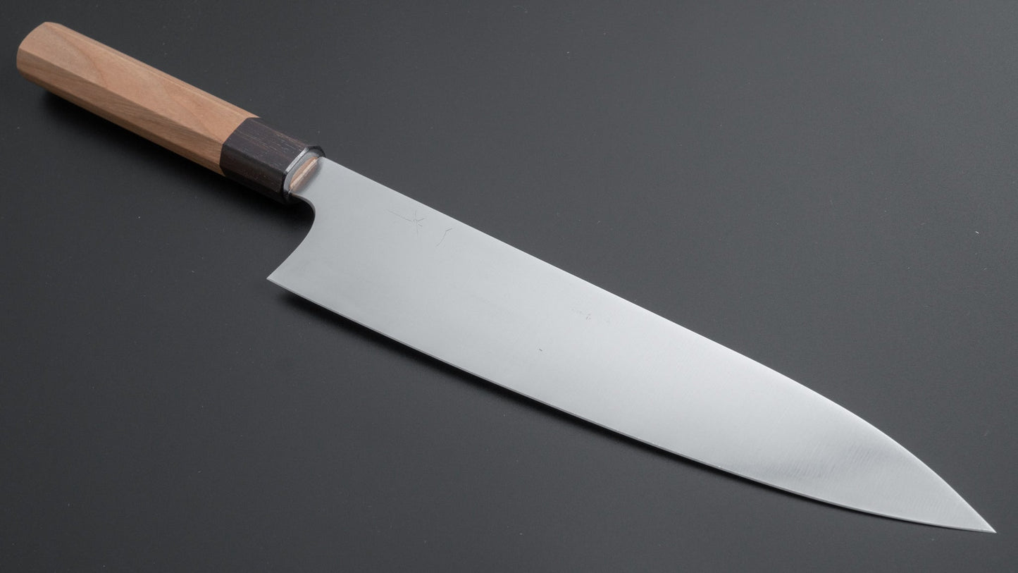 Hitohira SKR Stainless Gyuto 240mm Cherry Wood Handle - HITOHIRA