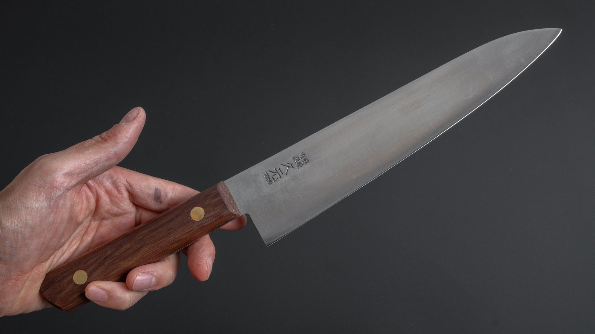 Morihei Hisamoto Vintage SK Gyuto 210mm Rosewood Handle (No Bolster) - HITOHIRA