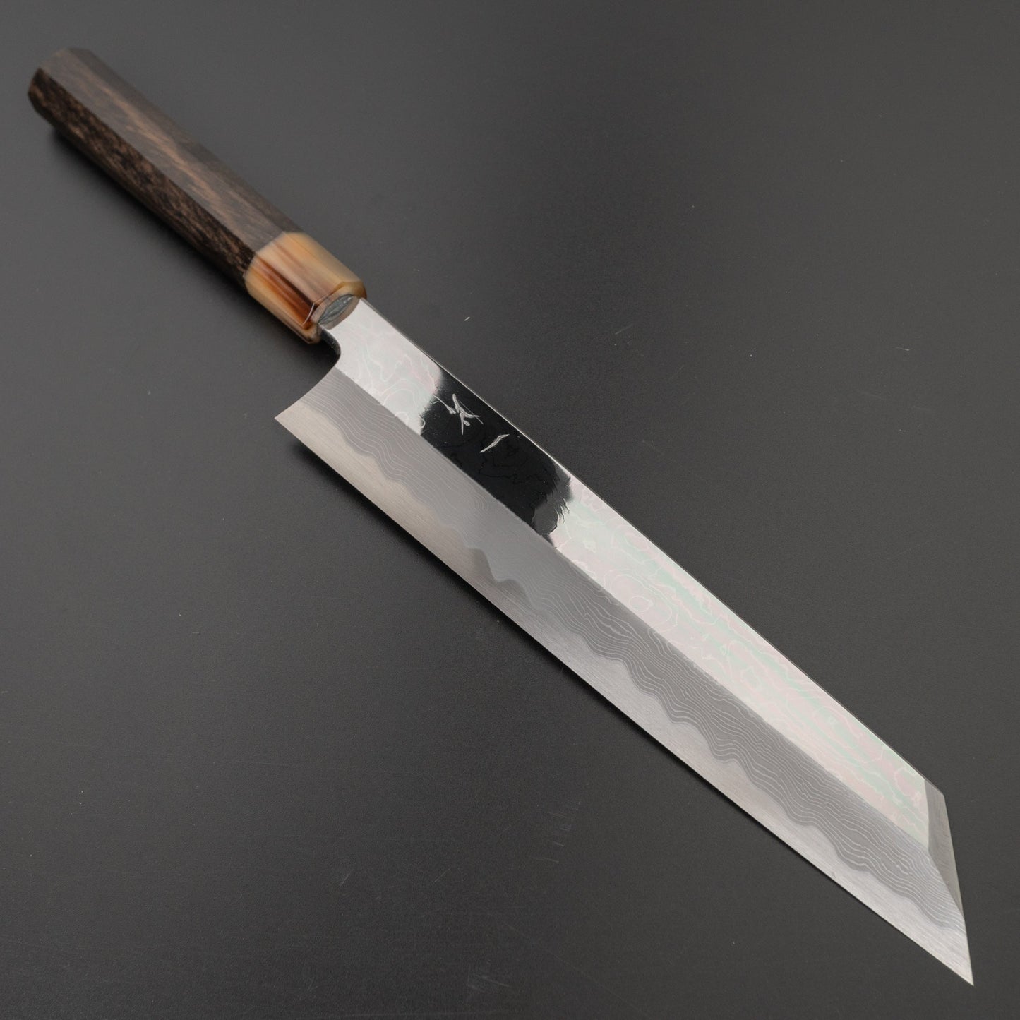 Hitohira Tanaka Mosuke Blue #1 Damascus Kiritsuke 270mm Taihei Ebony Handle (Saya) | HITOHIRA