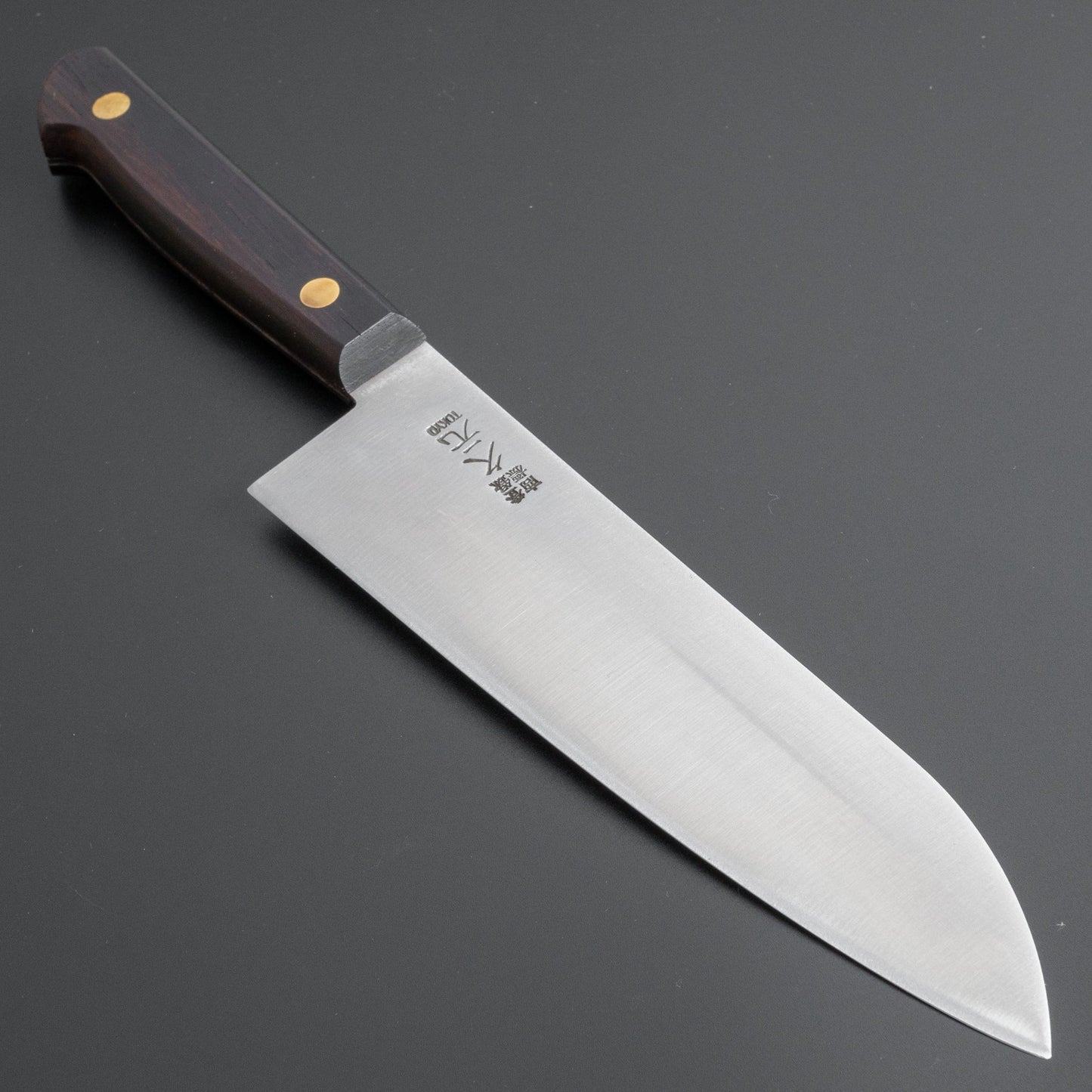 Morihei Hisamoto Vintage SK Santoku 180mm Rosewood Handle (No Bolster) - HITOHIRA