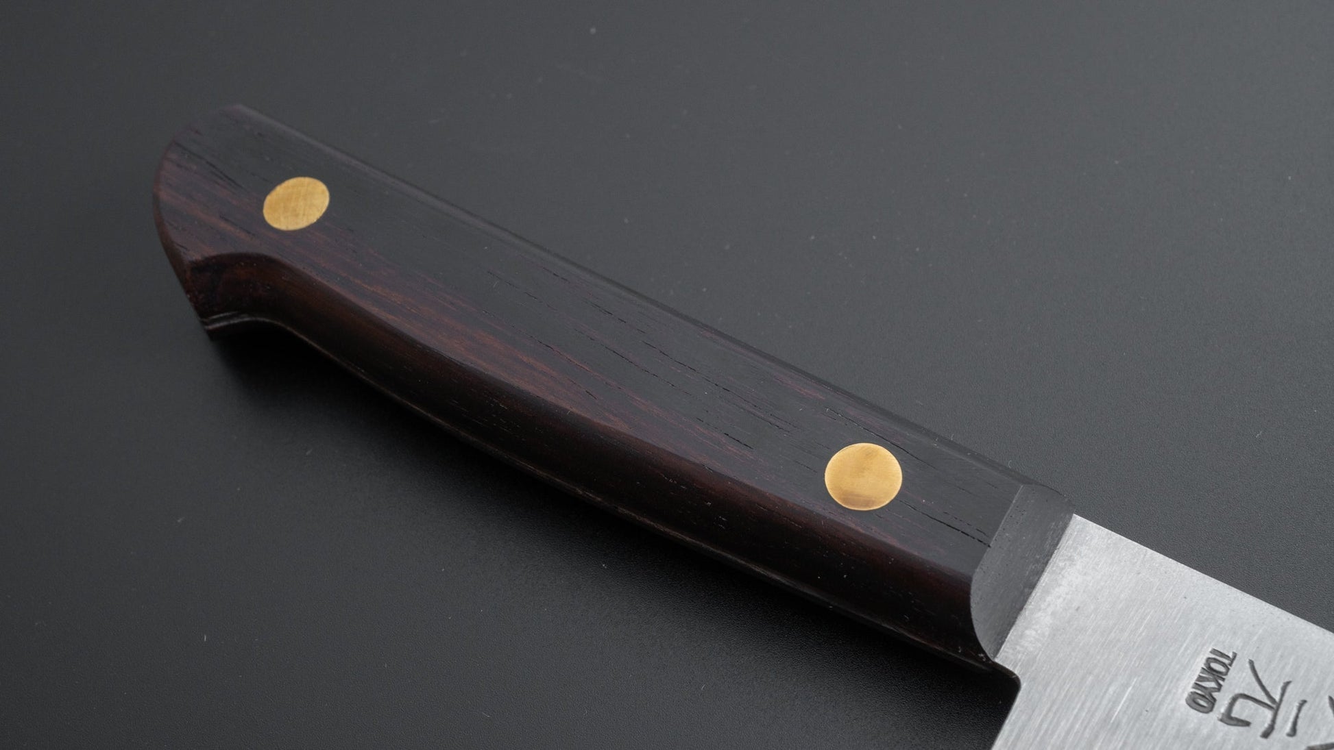 Morihei Hisamoto Vintage SK Santoku 180mm Rosewood Handle (No Bolster) - HITOHIRA