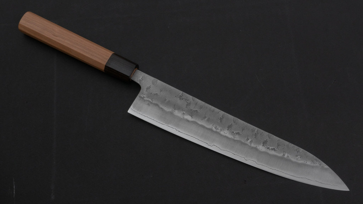 Hitohira Futana S3 Nashiji Gyuto 240mm Cherry Wood Handle | HITOHIRA