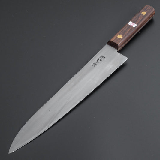 Morihei Hisamoto Vintage SK Left-Handed Gyuto 240mm Rosewood Handle (No Bolster) - HITOHIRA