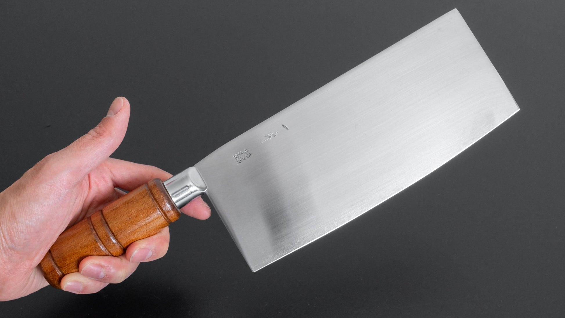 Hitohira Stainless Clad Chinese Cleaver 200mm Beechwood Handle - HITOHIRA