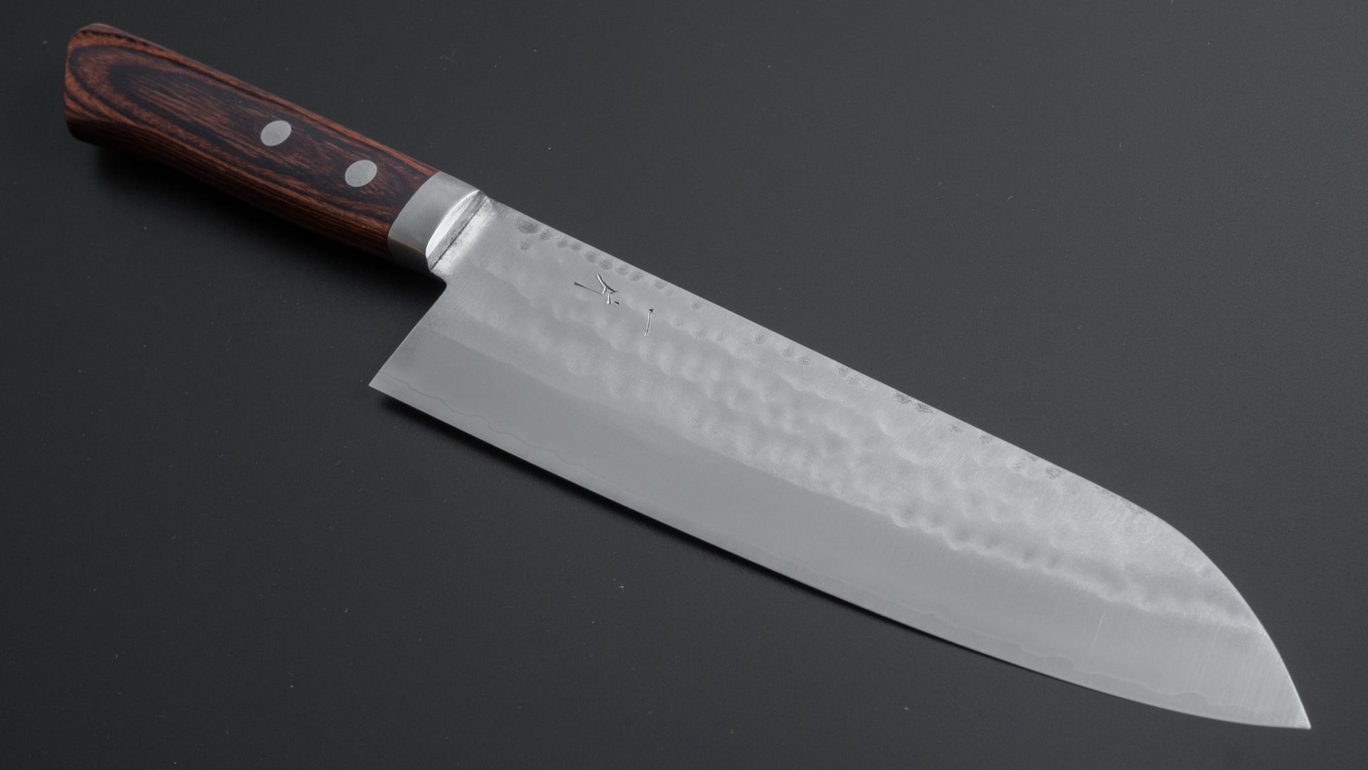 Hitohira NM Tsuchime Gyuto 180mm Imitation Mahogany Handle - HITOHIRA