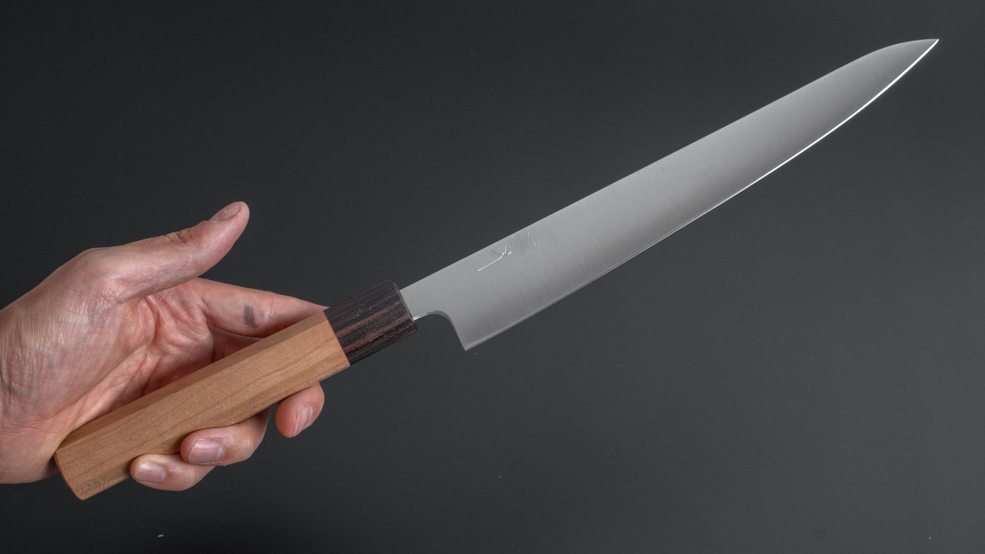 Hitohira Futana S3 Migaki Sujihiki 240mm Cherry Wood Handle - HITOHIRA