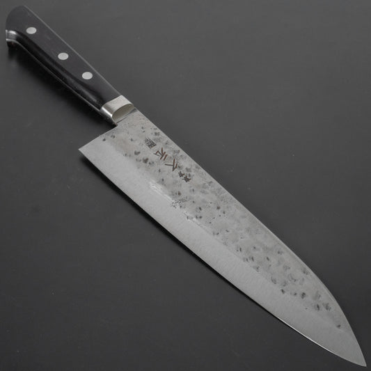 Morihei Hisamoto White #1 Tsuchime Stainless Clad Gyuto 210mm Pakka Handle - HITOHIRA