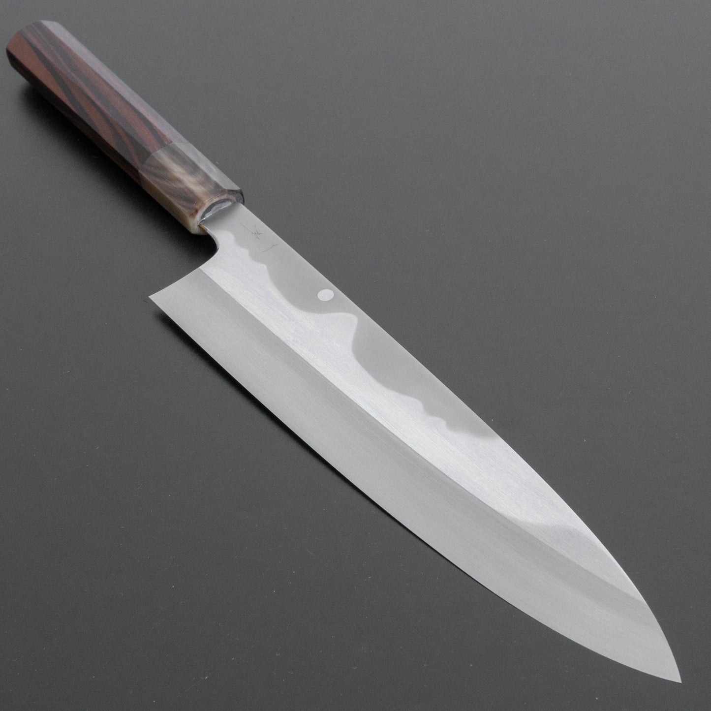 Hitohira Togashi Kyuzo White #1 Fuji Hakumon Mizu Honyaki Gyuto 240mm Taihei Makassar Ebony Handle (#034/ Saya) - HITOHIRA