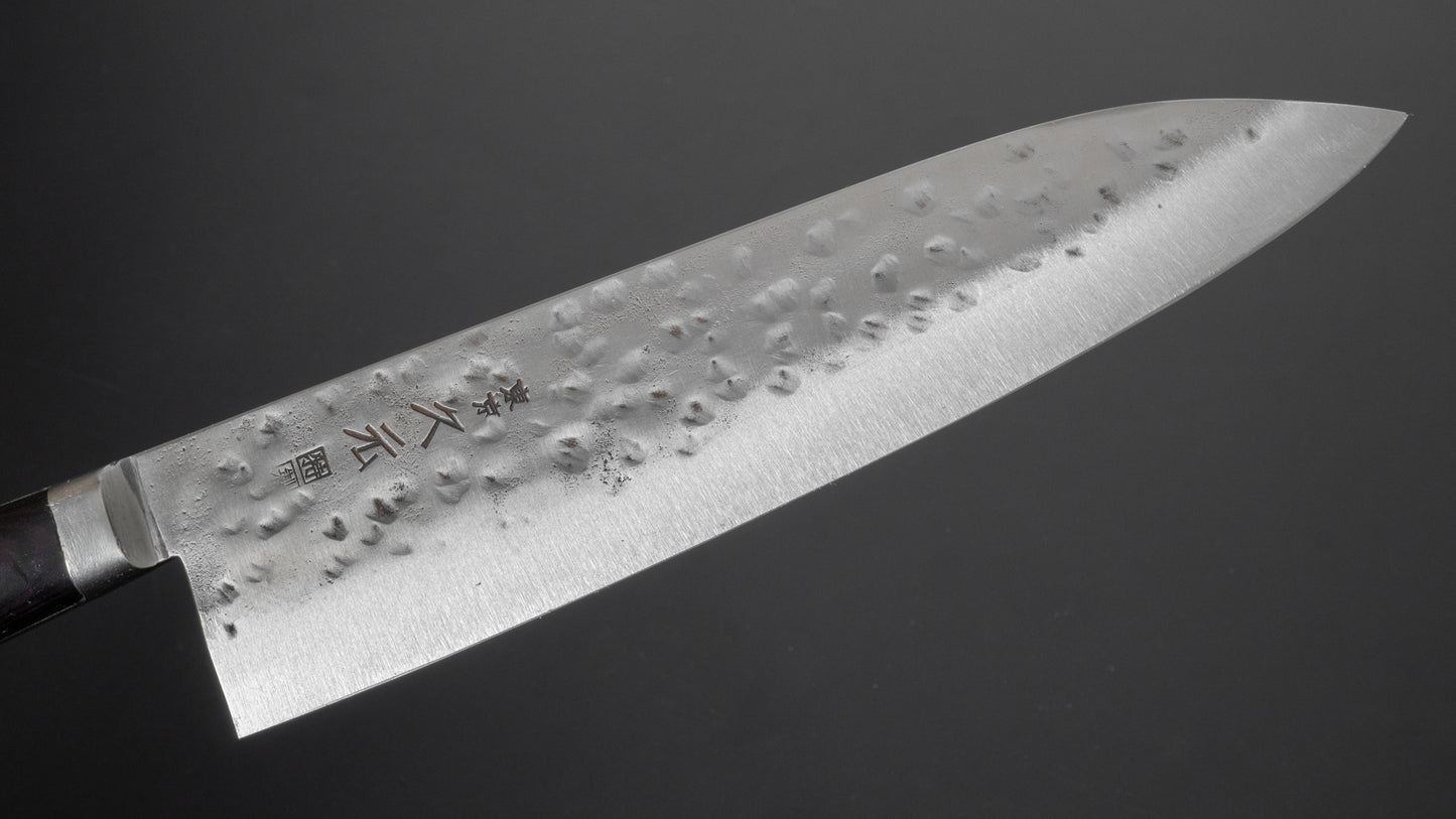 Morihei Hisamoto White #1 Tsuchime Stainless Clad Gyuto 210mm Pakka Handle - HITOHIRA