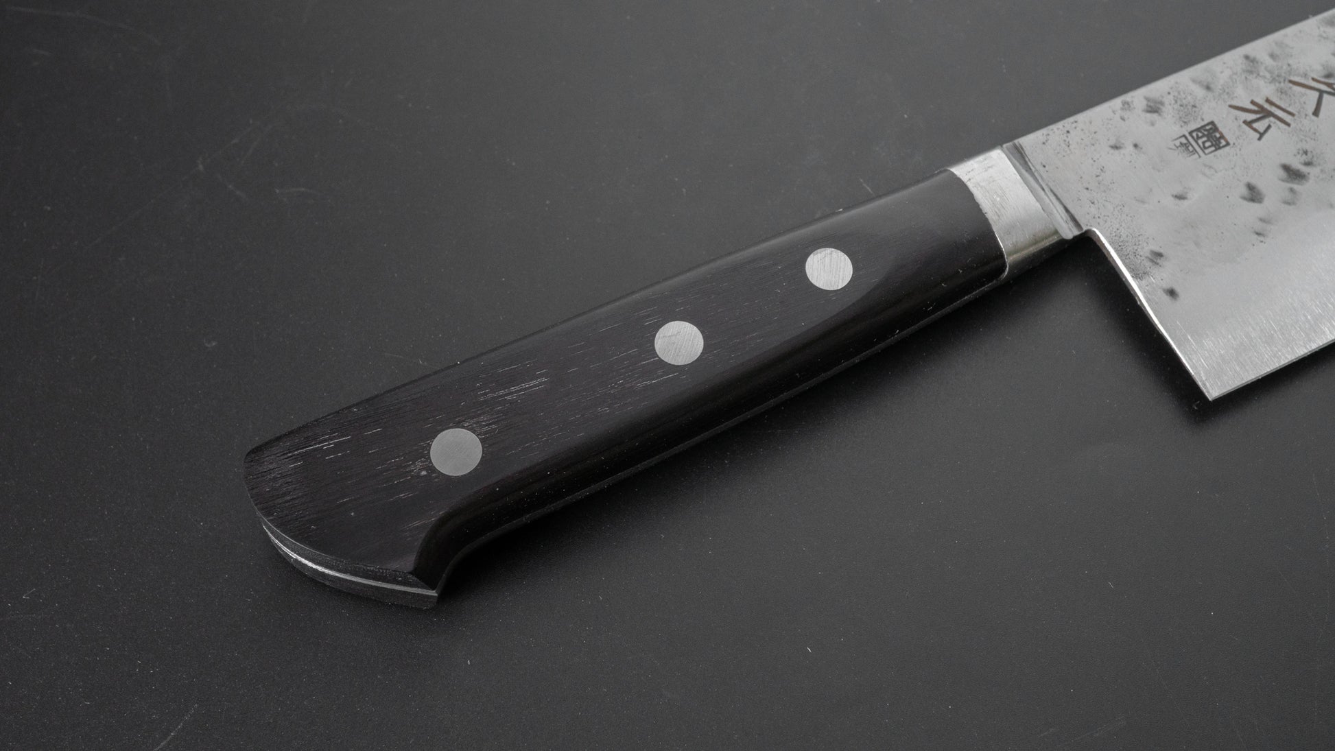 Morihei Hisamoto White #1 Tsuchime Stainless Clad Gyuto 210mm Pakka Handle - HITOHIRA