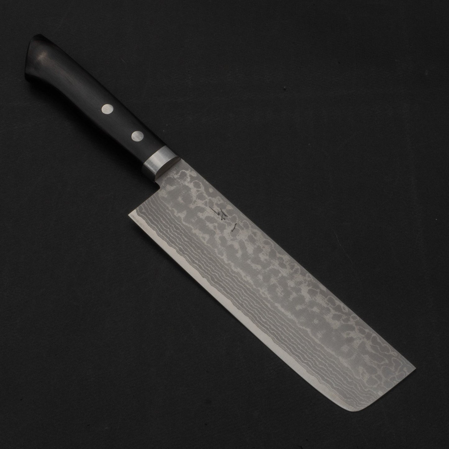 Hitohira NM V10 Damascus Nakiri 165mm Pakka Handle | HITOHIRA