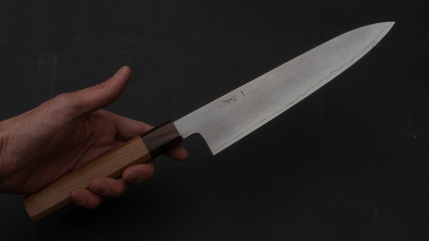 Hitohira Kikuchiyo Yohei Ginsan Kasumi Gyuto 210mm Cherry Wood Handle | HITOHIRA