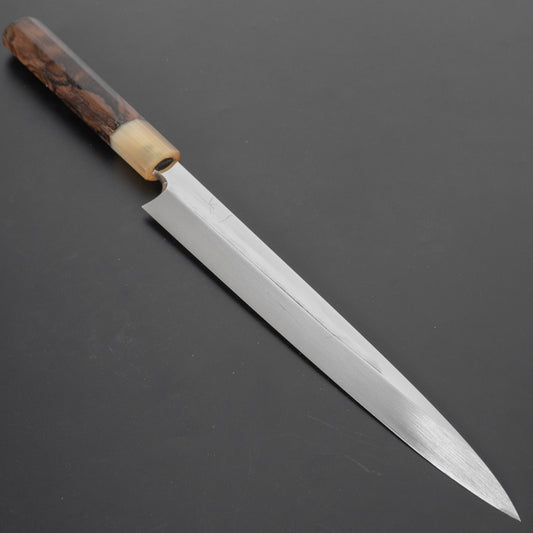 Hitohira Togashi White #1 Mizu Honyaki Yanagiba 240mm Ziricote Handle (Saya) - HITOHIRA