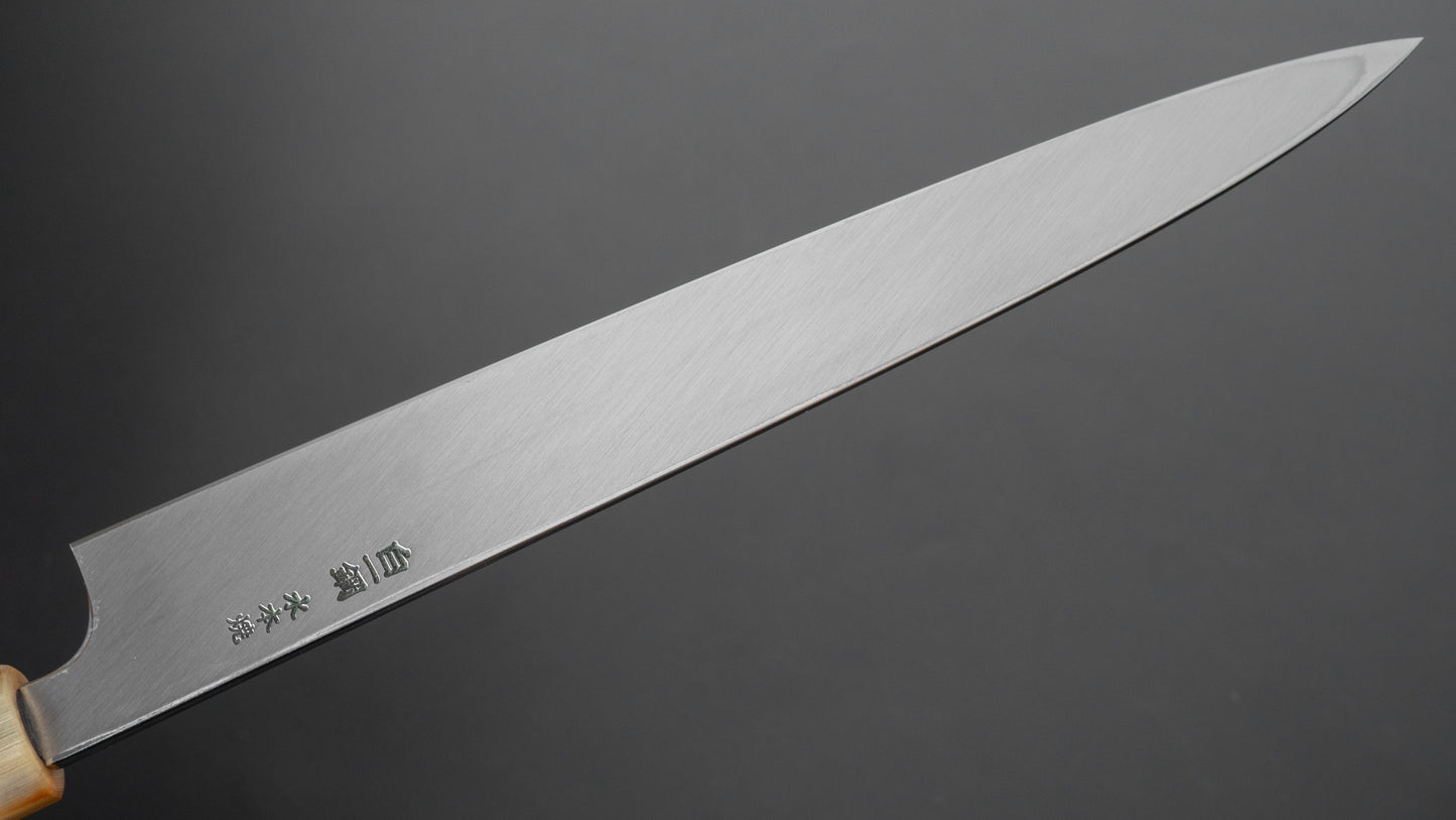 Hitohira Togashi White #1 Mizu Honyaki Yanagiba 240mm Ziricote Handle (Saya) - HITOHIRA