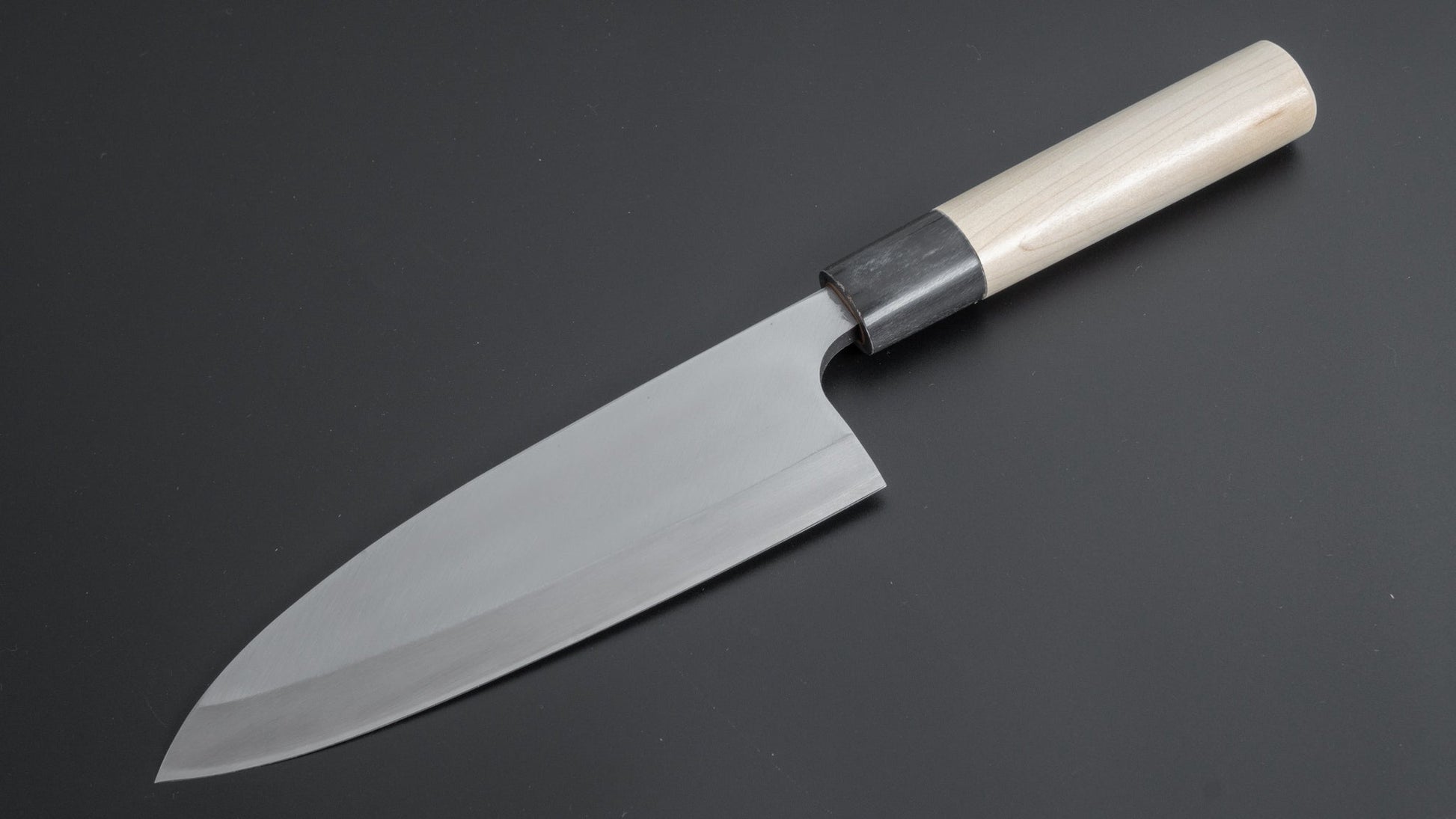 Mumei Stainless Left-Handed Deba 180mm Ho Wood Handle - HITOHIRA