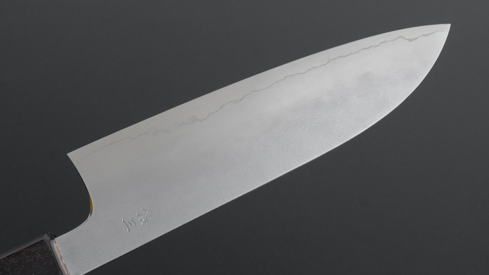 Hitohira Kikuchiyo Yohei Ginsan Kasumi Santoku 180mm Cherry Wood Handle - HITOHIRA