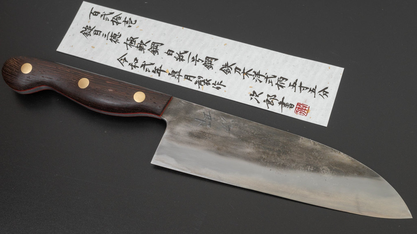 Jiro Tsuchime Yo Santoku 165mm Tagayasan Handle (#121) | HITOHIRA